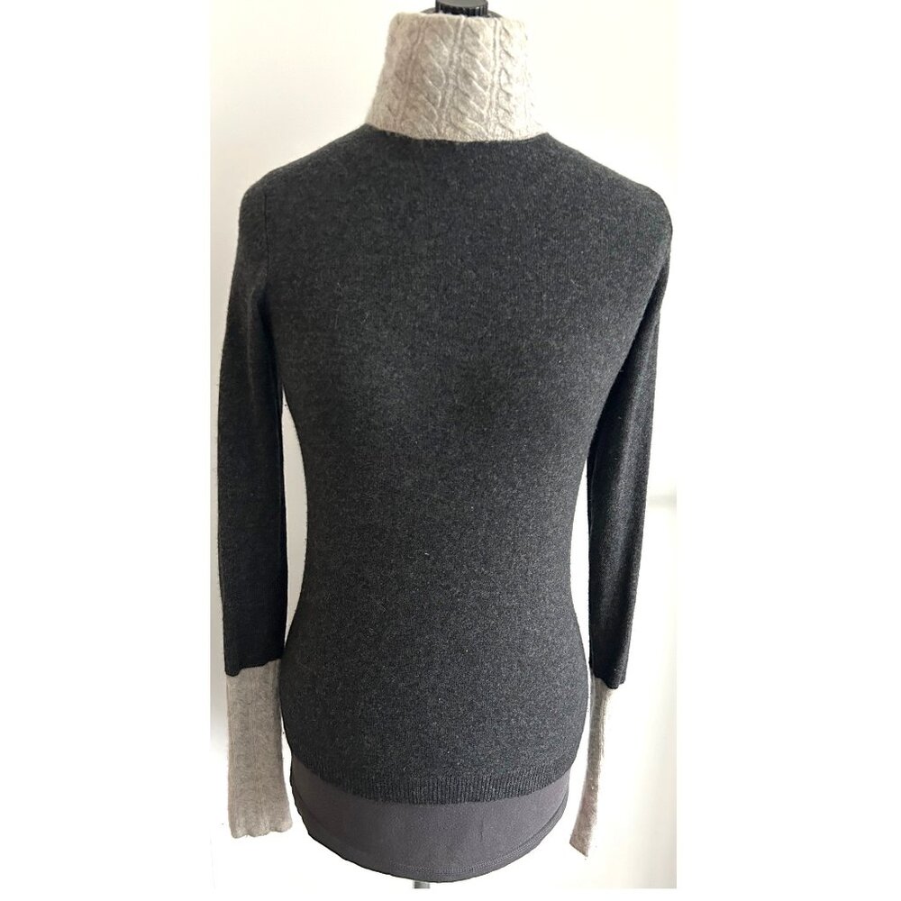 Magaschoni Dark Grey Cashmere Turtleneck Sz S